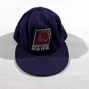 Vintage New Era NBA Phoenix Suns Purple 5950 Fitted Dad Hat Cap Wool Sz 7 1/8